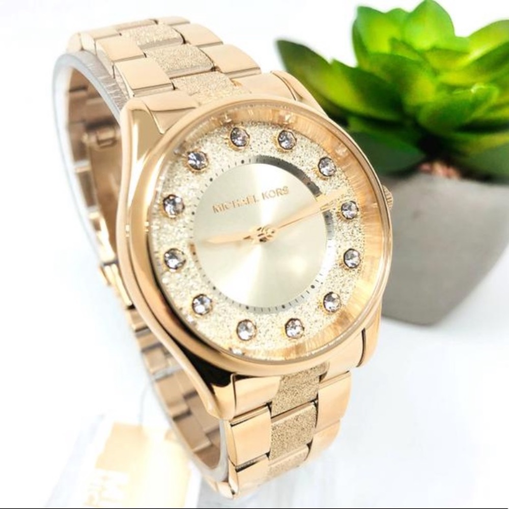 🆕Michael Kors Colette Three-Hand Gold-Tone Watch - Picture 3 of 14